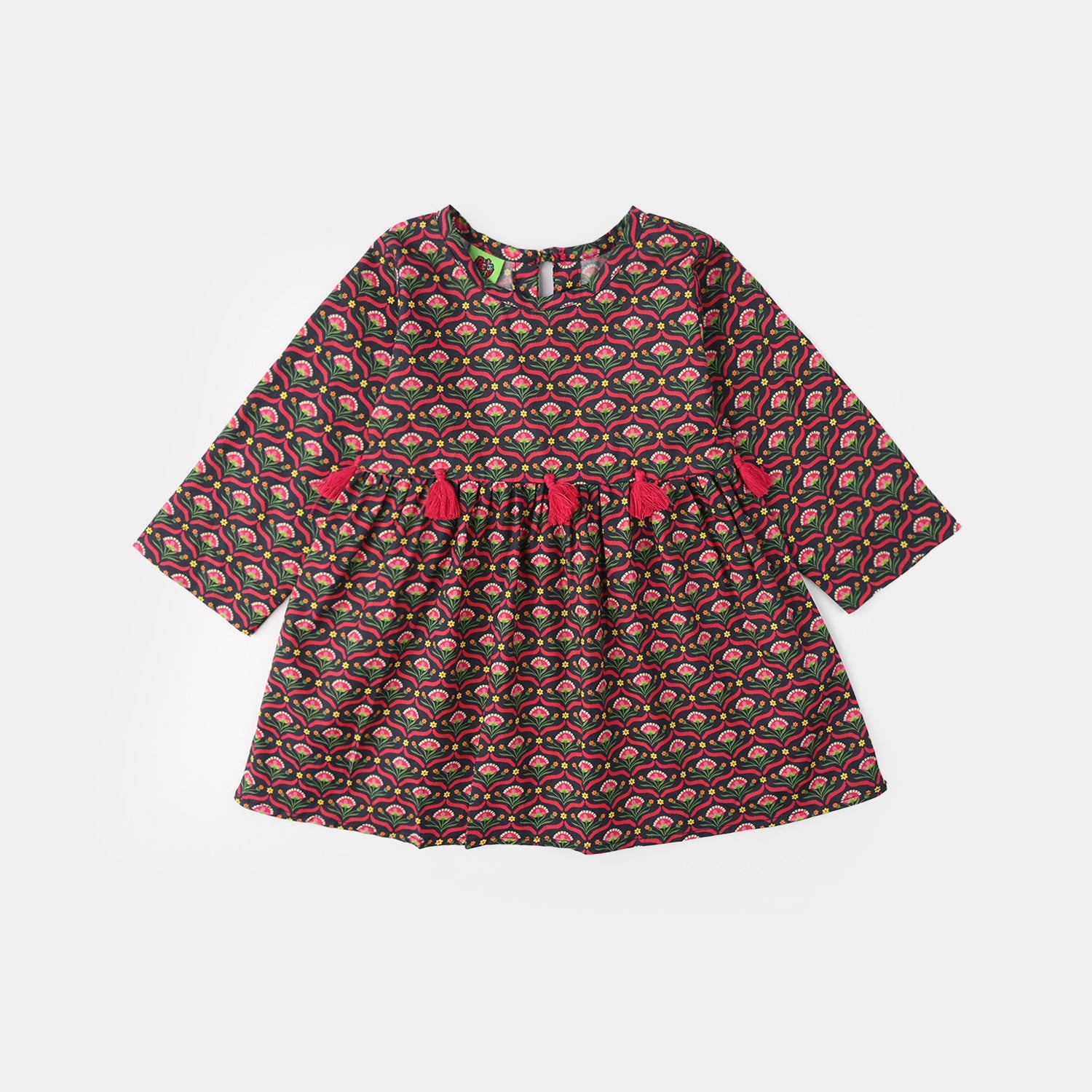 Infant Girls Cotton Printed 2-Pcs Suit - Multi