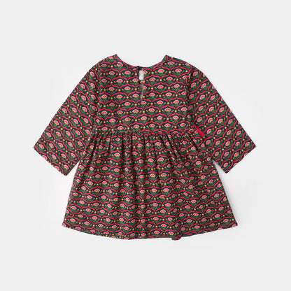 Infant Girls Cotton Printed 2-Pcs Suit - Multi