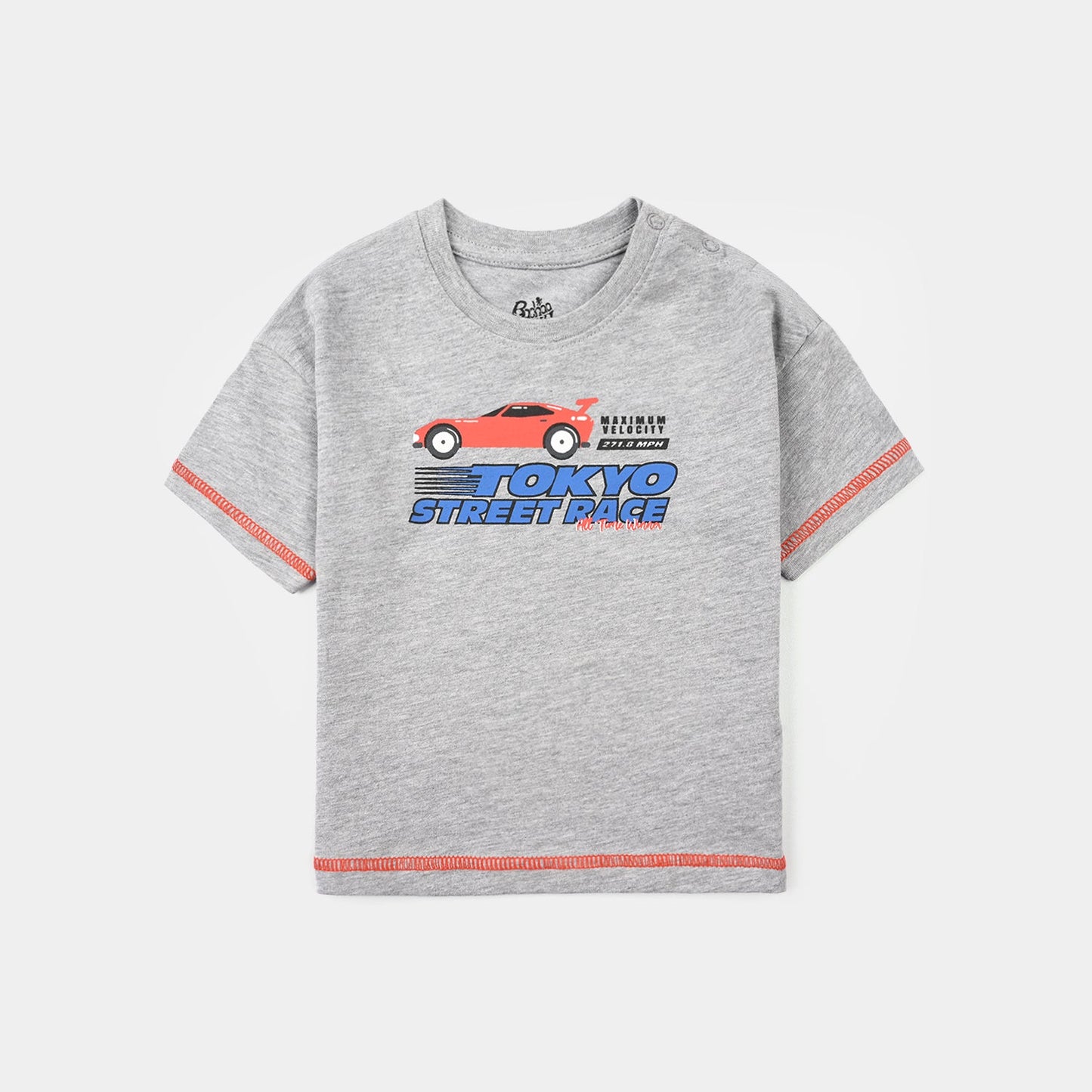 Infant Boys Jersey/Terry T-Shirt (Tokyo) – Grey