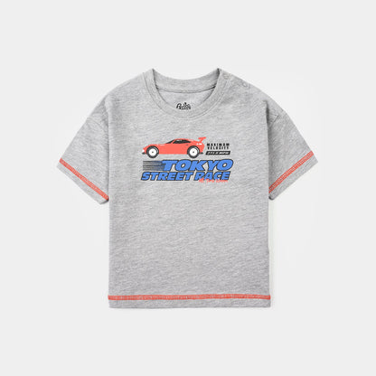 Infant Boys Jersey/Terry T-Shirt (Tokyo) – Grey