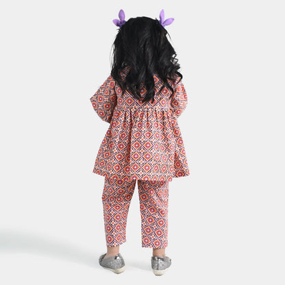 Infant Girls Cotton Printed 2Pcs CIRO - Multi
