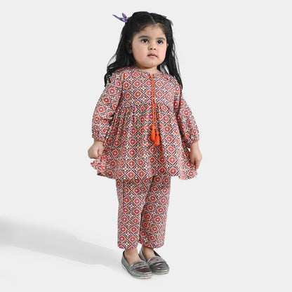 Infant Girls Cotton Printed 2Pcs CIRO - Multi
