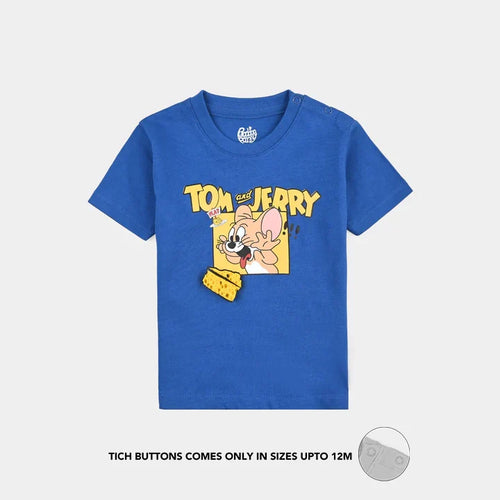Infant Boys Cotton Jersey T-Shirt-C.Blue