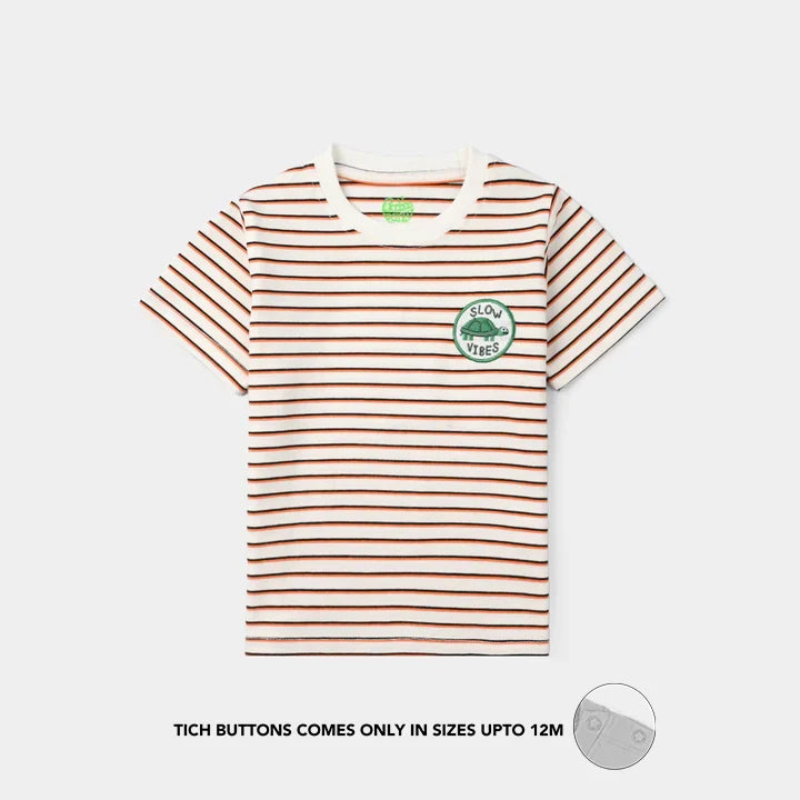 Infant Boys Yarn Dyed T-Shirt - White