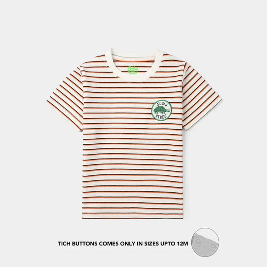 Infant Boys Yarn Dyed T-Shirt - White