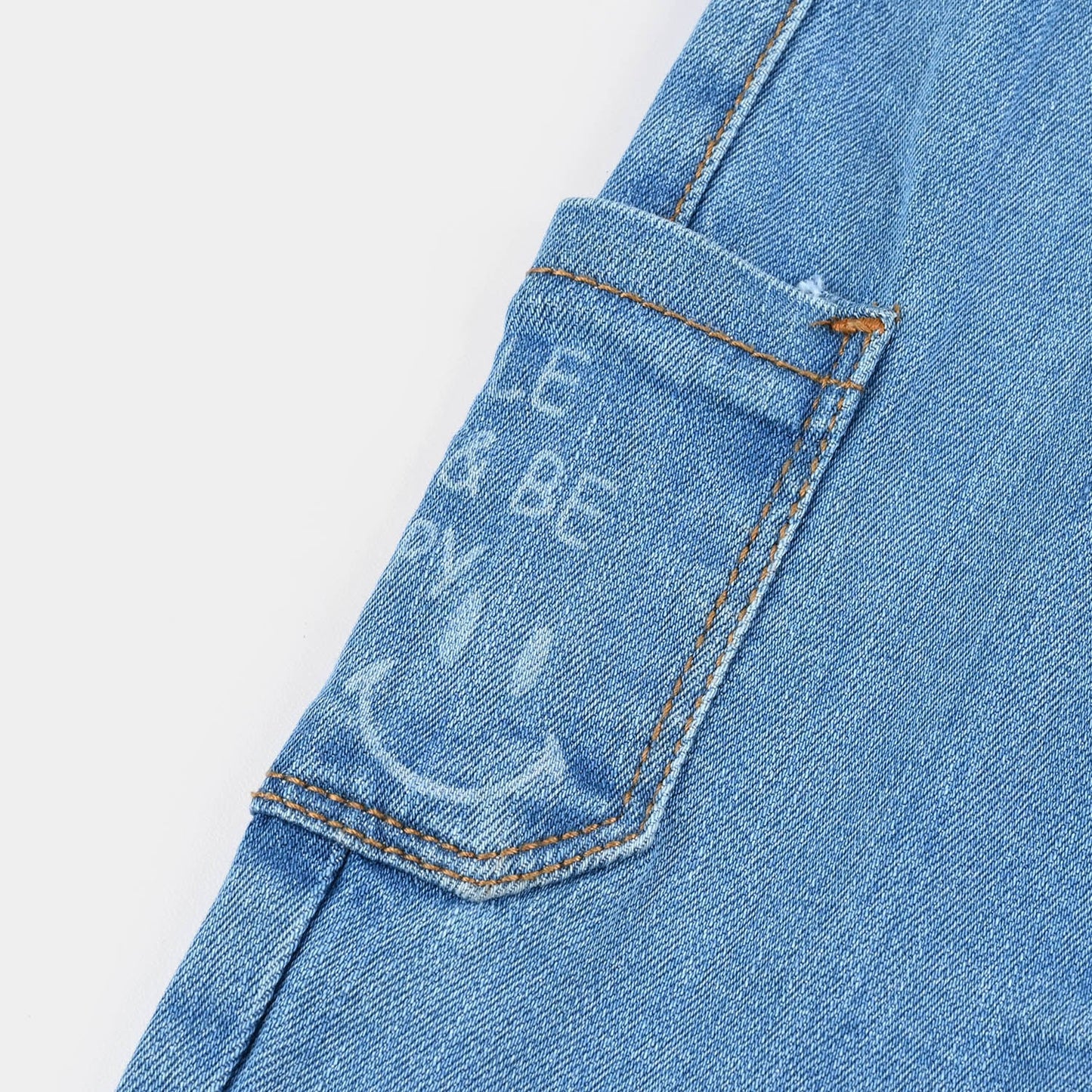 Infant Boys Denim Stretch Pant Be Happy-Ice Blue