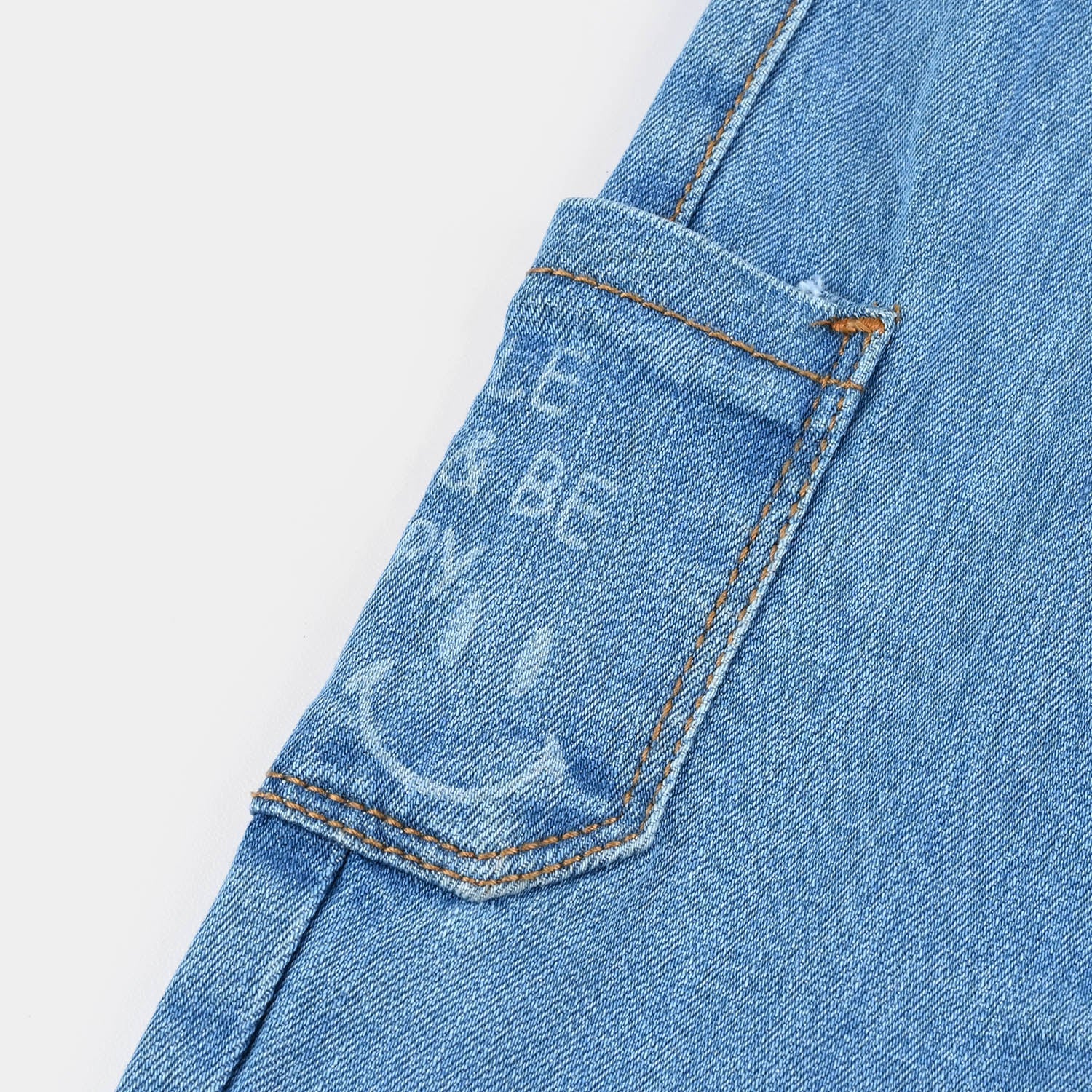 Infant Boys Denim Stretch Pant Be Happy-Ice Blue