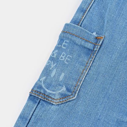 Infant Boys Denim Stretch Pant Be Happy-Ice Blue