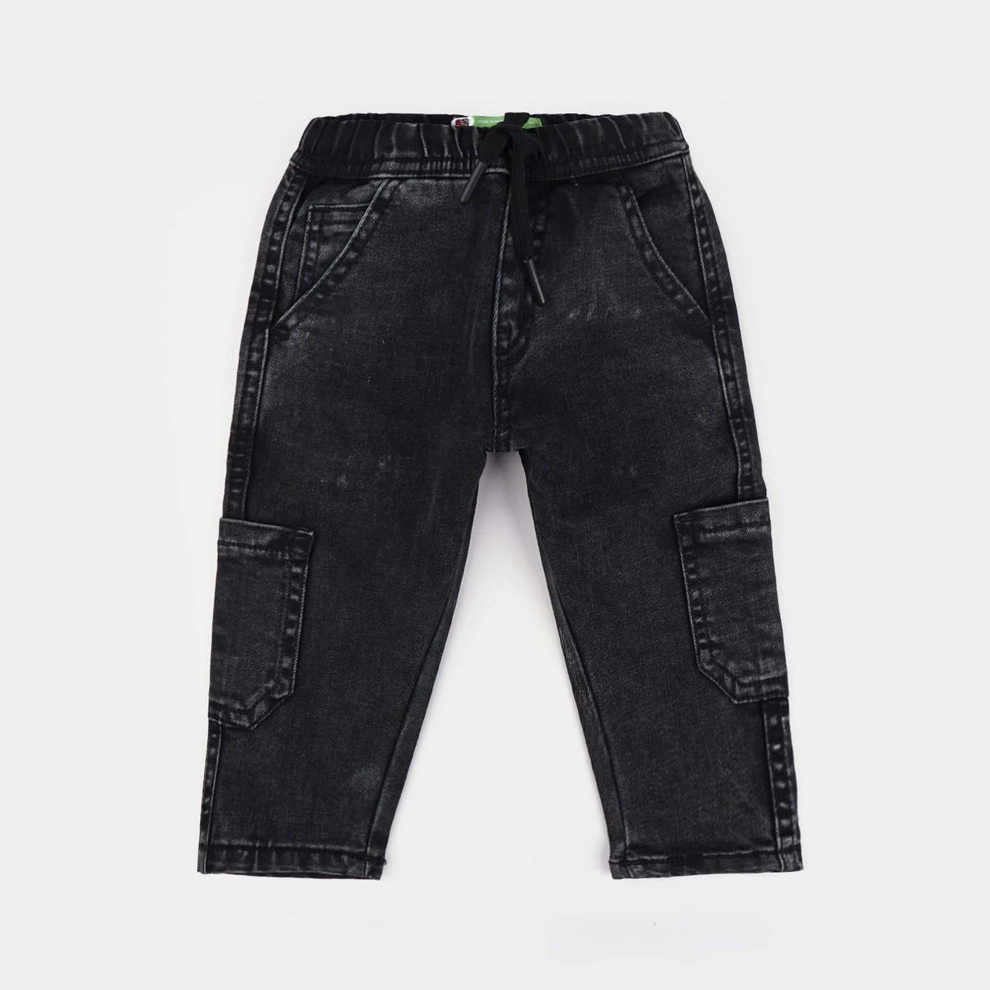 Infant Boys Denim Stretch Pant - Black