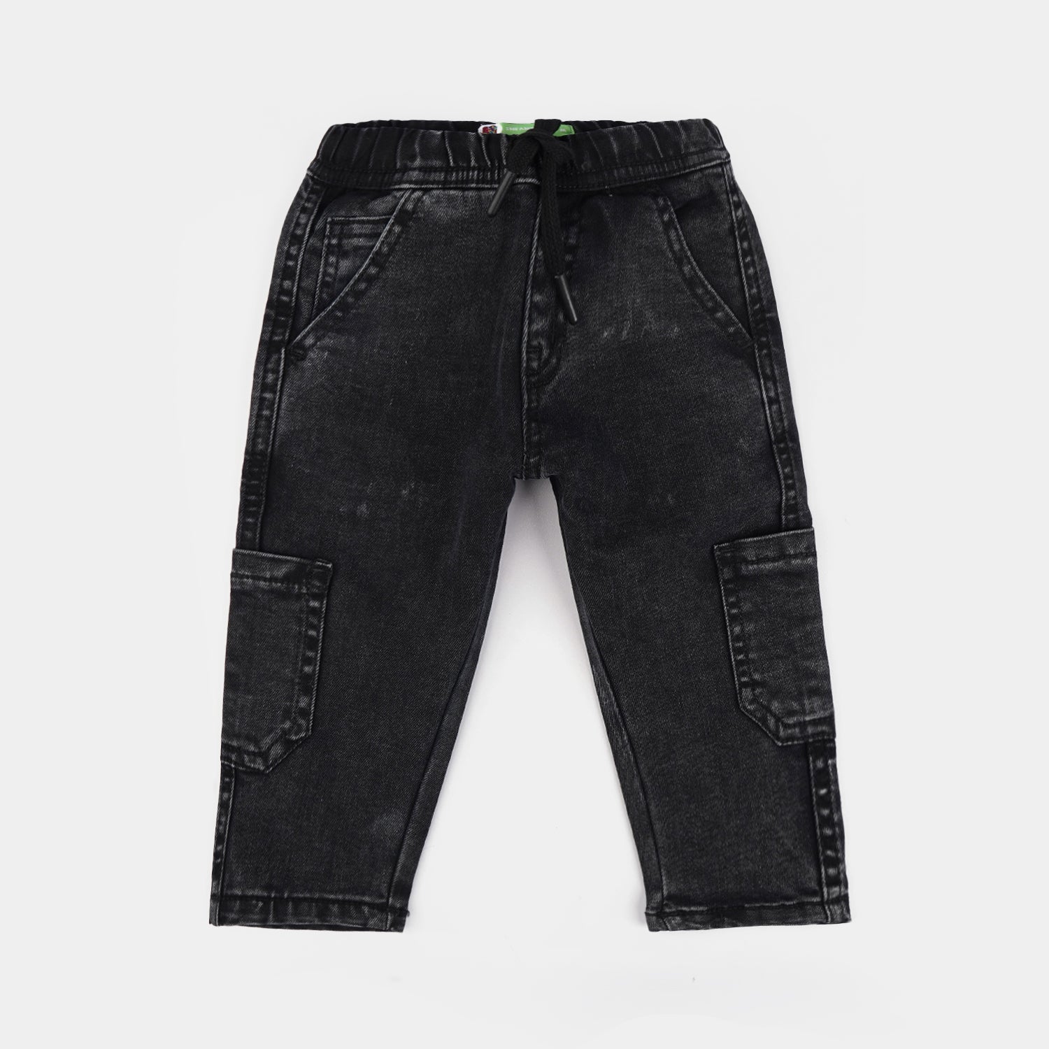Infant Boys Denim Stretch Pant - Black
