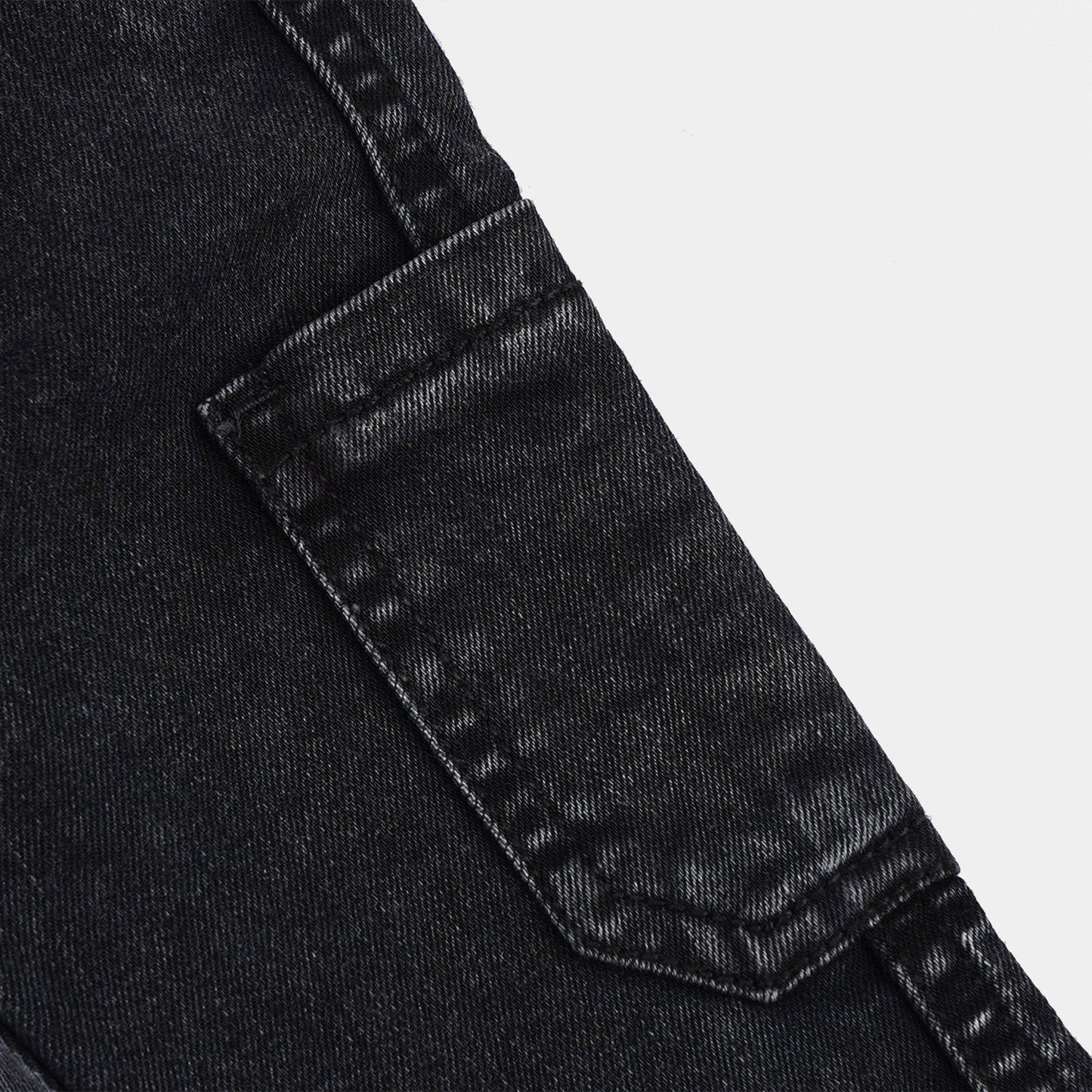 Infant Boys Denim Stretch Pant - Black