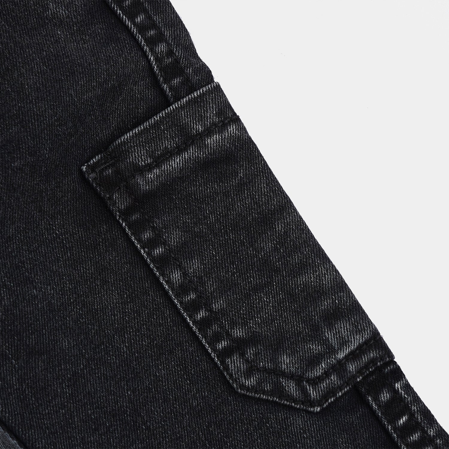Infant Boys Denim Stretch Pant - Black