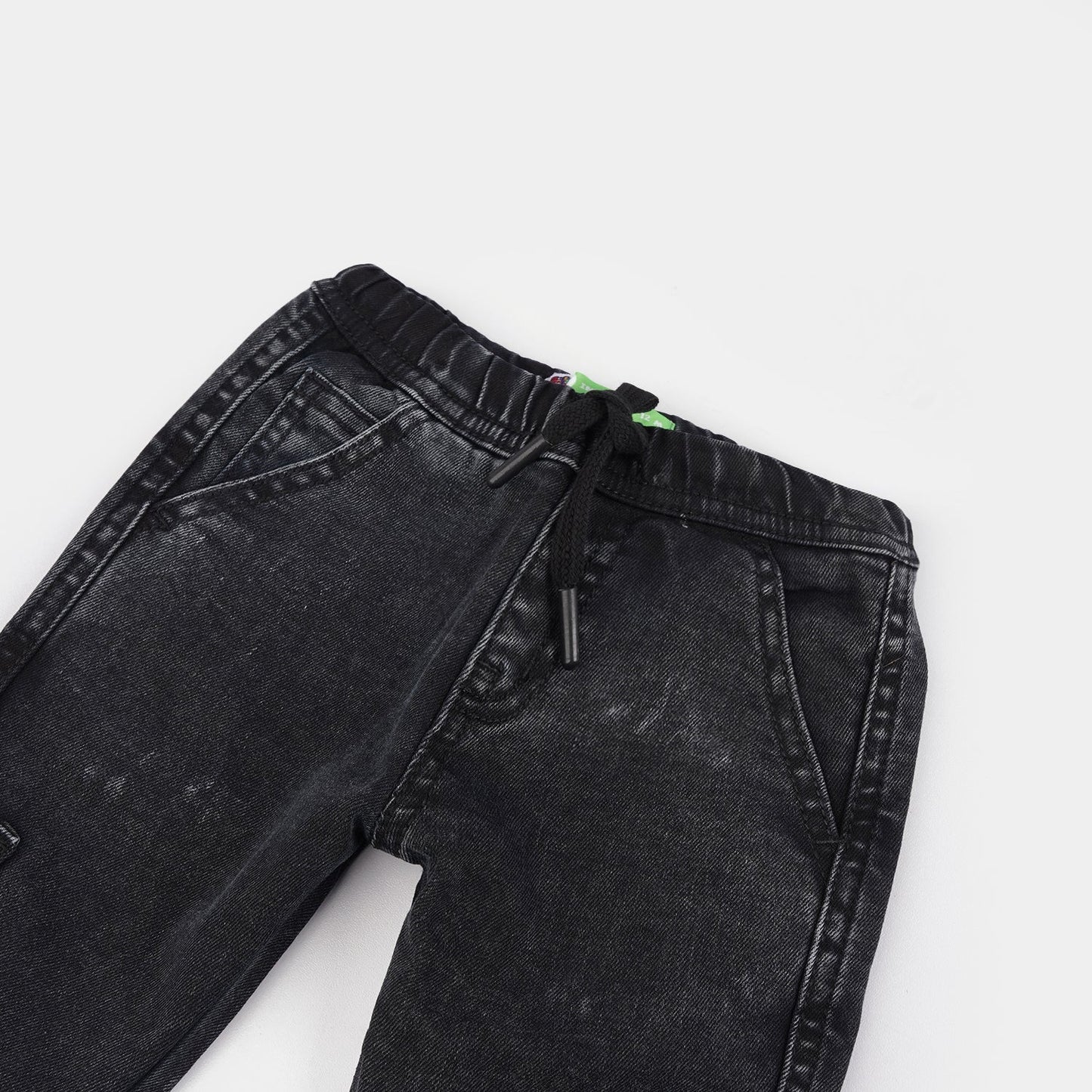 Infant Boys Denim Stretch Pant - Black