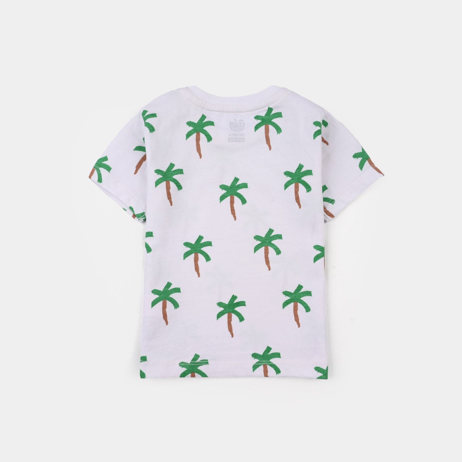 Infant Boys Jersey/Terry T-Shirt (Palm Tree People) - White