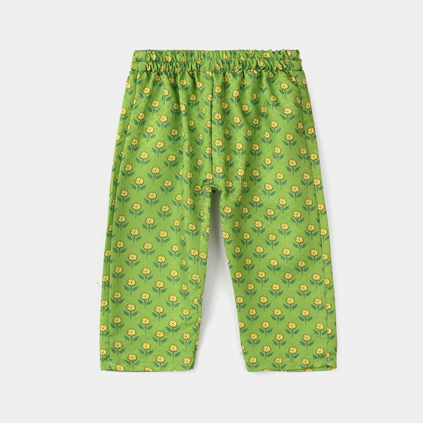 Infant Girls Jacquard Printed 2-Pcs Suit - Dhani Green