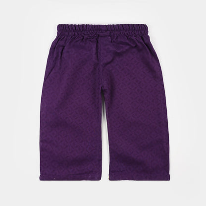 Infant Girls Jacquard Emb 2Pcs Noor Pari-PURPLE