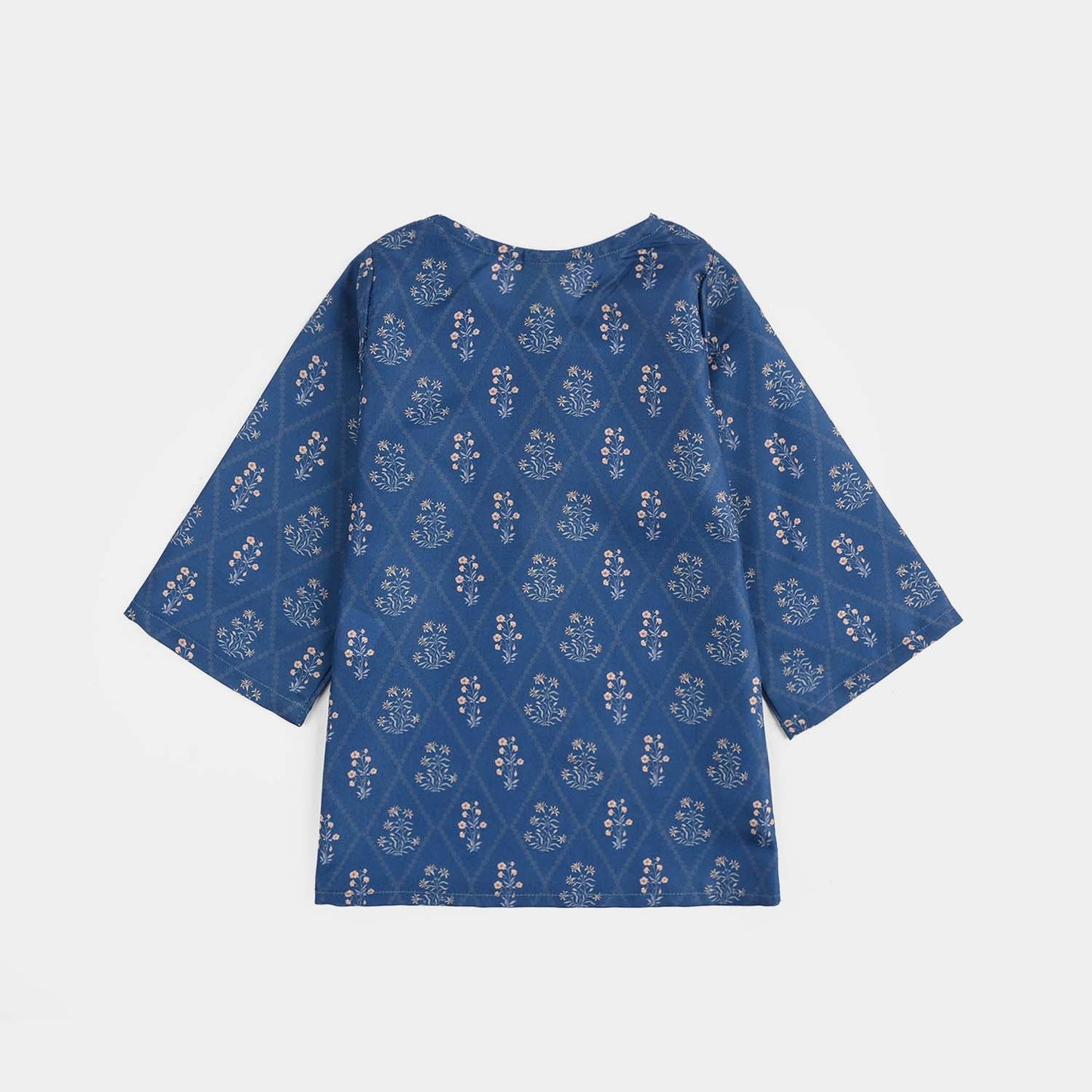 Infant Girls Poly Lawn Printed 2Pcs Rangrez-Blue
