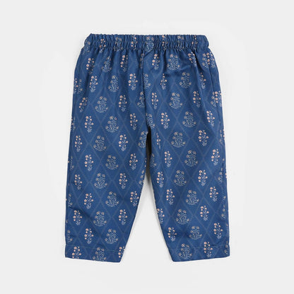 Infant Girls Poly Lawn Printed 2Pcs Rangrez-Blue